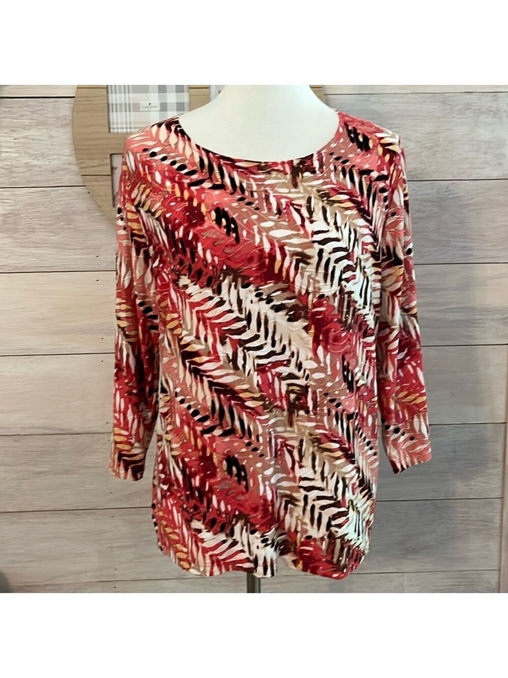 JM Collection Multi Colored Top XL P